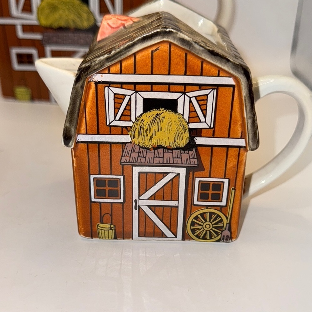 Gentleman Farmer vintage Charming Farmhouse Teapot Set - Picture 3 of 15